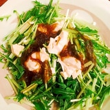 ヘルシー☆もずくと豆腐入りの水菜サラダ